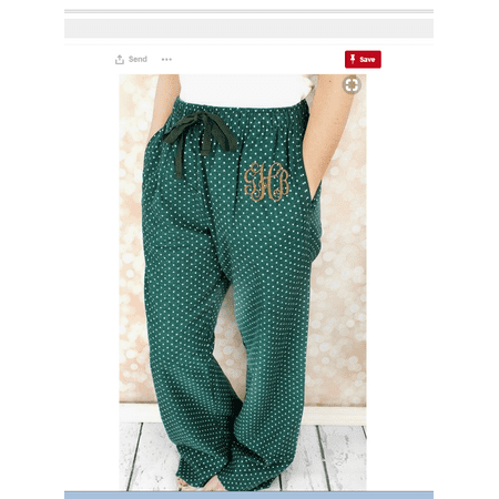 

Unisex Casual Pajama Pants Polka Dot/Plaids Printed Lounge Pants Wide Leg Cotton Nightwear