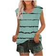 thumbnail image 3 of Women's Summer Sleeveless Tank Top Casual Basic Tee Shirt Blouse Loose Fit Breathable Lightweight Beach Vacation | CSEONE,Mint Green XL, 3 of 8
