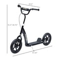 thumbnail image 2 of Adjustable Kids Pro Stunt Scooter Children Street Bike Bicycle Ride On with 12” Tire (Black), 2 of 7