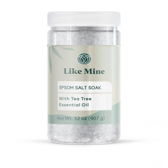 Like Mine Epsom Salt Soak with Tea Tree Essential Oil, 2 lb, Bath & Foot Soak Magnesium Sulfate Blend