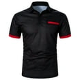 thumbnail image 2 of Dvkptbk T-Shirt Décontracté pour Hommes à Manches Courtes Patchwork Col Rabattu en Solde, 2 of 9