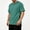 Green, variant on Mens T-Shirts - Crew Neck Short Sleeve T-Shirts for Men Performance Cotton Blend Summer Casual Stylish Tee with Side Pocket Big and Tall Size S-4XL White