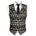 thumbnail image 5 of Yuyamidu Reindeer Men's Suit Vest Christmas Formal Dress Waistcoat Colorful Lights Casual Business Vests for Suit or Tuxedo with Adjustable Back Strap, Size 3XL, 5 of 7