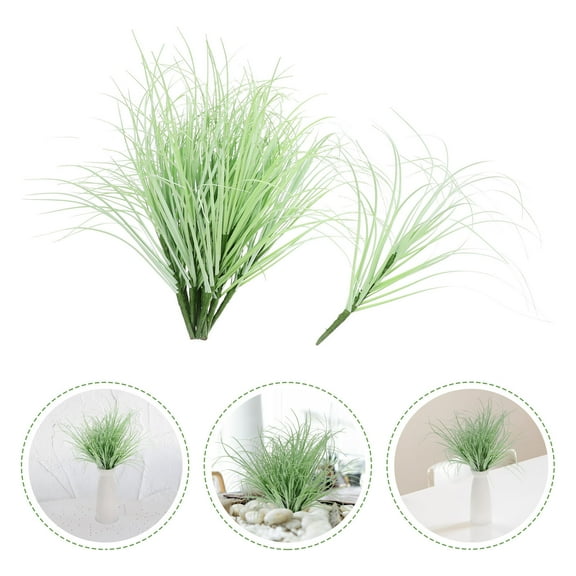 ELAYARD 12Pcs Artificial Cattail Stems Light Green Realistic Faux Tall Grass Decor
