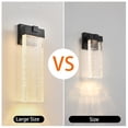 thumbnail image 5 of 18 Inch 1 Pack 12W Modern Outdoor Wall Light Black Weatherproof LED Sconce Bubble Crystal Up Down Lighting Porch Patio Garden Exterior Fixture, 5 of 8
