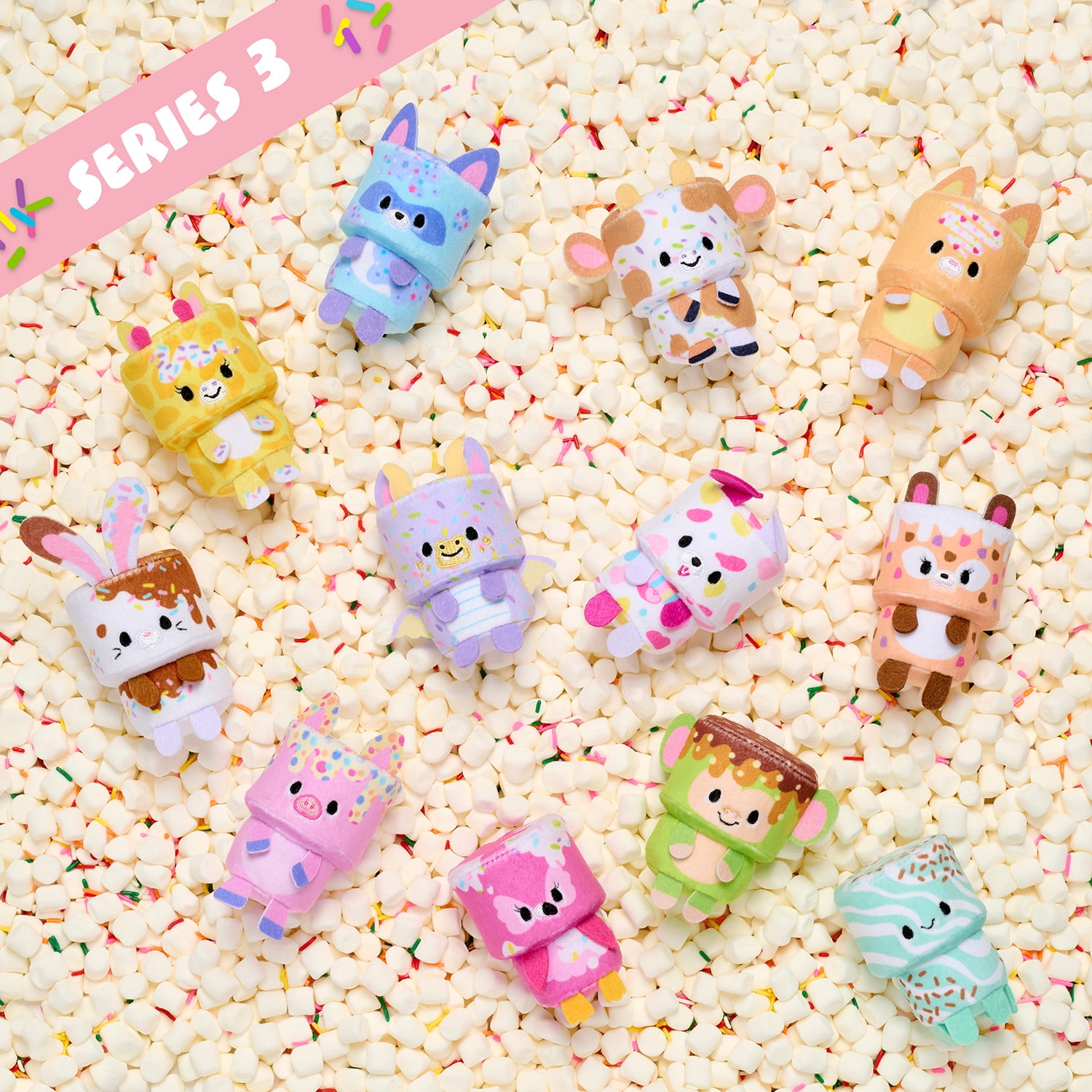 Mallo Mallo Mini-Peluches à Collectionner de 7,6 cm, Animaux en Peluche stylisés, Peluches Surprises moelleuses, Jouets pour Enfants de 3 Ans et Plus
