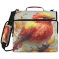 thumbnail image 2 of Zipper Binder with Shoulder Strap 2 inch 3 Ring Waterproof File Folder Organizer Bag 500 Sheet Red and Yellow Bird, 2 of 8