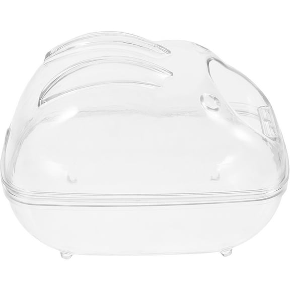 KALLORY Acrylic Hamster Sand Bath Basin with Smooth Edges, Transparent Small Pet Bath and Toilet for Hamsters