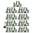 thumbnail image 2 of segolike 100 Pcs Figurines d'Action de Soldats Miniatures avec Drapeau National Diverses Poses Vert, 2 of 9