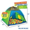 thumbnail image 3 of Kiddey Kids Play Tent for Children, Multicolored Polyester for Indoor and Outdoor Use, Compact Carrying Case Included, 3 of 7