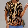 thumbnail image 6 of Animal Print Patterns Women's T-Shirt Short Sleeve T Shirts Tops Tee Ladies Loose T, 6 of 6