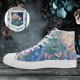 thumbnail image 2 of Coolcustomize Men's High-Top Sneakers with Butterfly, Breathable Floral Upper Lace-Up Ankle Shoes, Unisex Multicolor (Pink/Green/Blue/Purple) Casual Outdoor Walking Shoes for Wide Feet & Daily Wear, 2 of 9