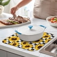 thumbnail image 2 of Sunflower Print Microfiber Dish Rack Pad, Foldable Kitchen Mat for Drying, Absorbent Countertop Design, 16x18 Inch Size, 2 of 7