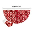 thumbnail image 3 of Christmas Tree Skirt Red with Socking,35" Tree Skirt Christmas Decorations,Snowflake Christmas Tree Skirt,Christmas Tree Bottom Decoration for Merry Christmas,Christmas Tree Decoration with Socks, 3 of 9