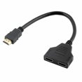 thumbnail image 1 of Compatible Hdmi 2 Dual Port Y Splitter 1080p Hdmi-compatible V1.4 Male to Dual Female Adapter Cable 1 In 2 Out, 1 of 1