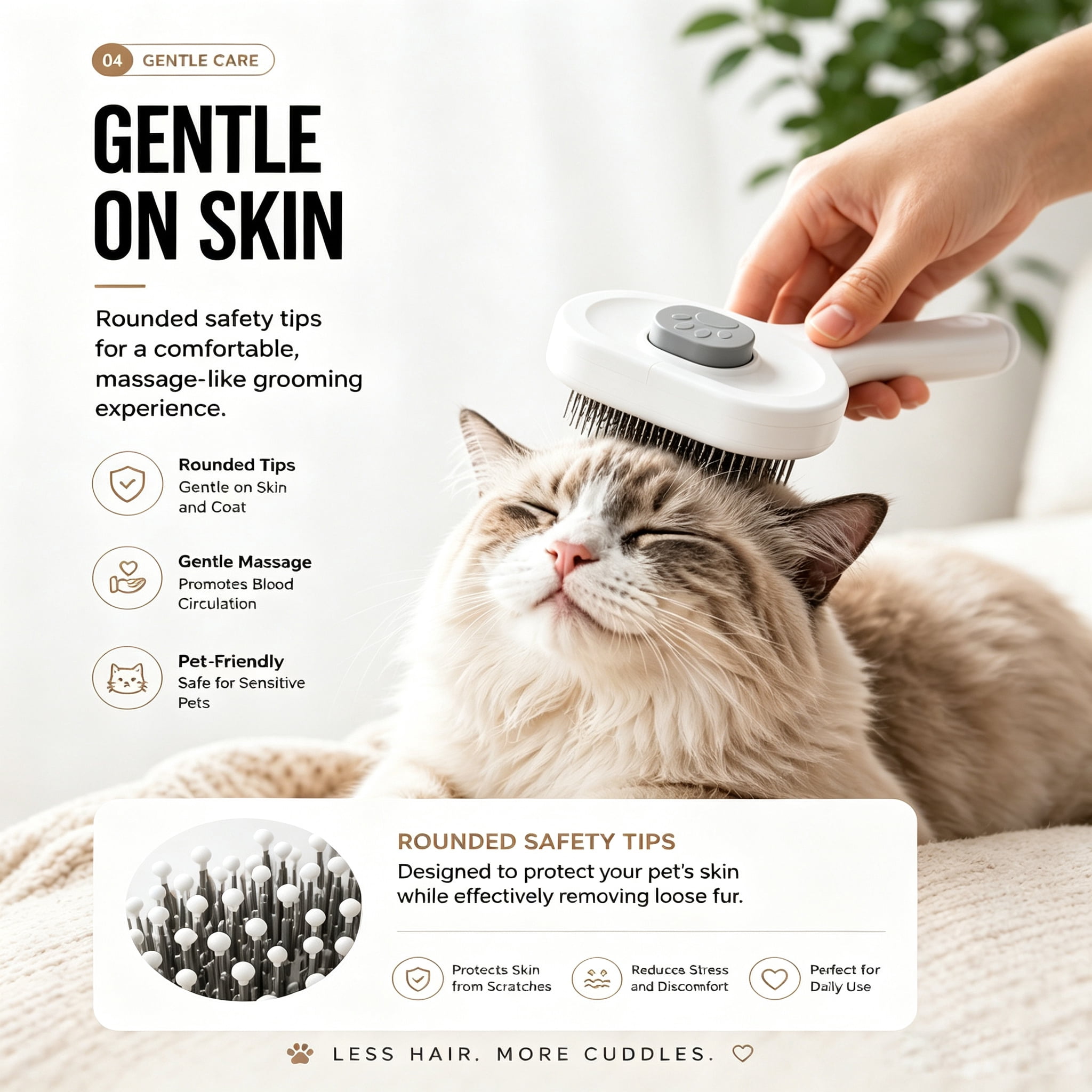 Pet Slicker Brush for Cats & Dogs