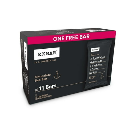 RXBAR Protein Bars Gluten-Free, Chocolate Sea Salt, 11 Count