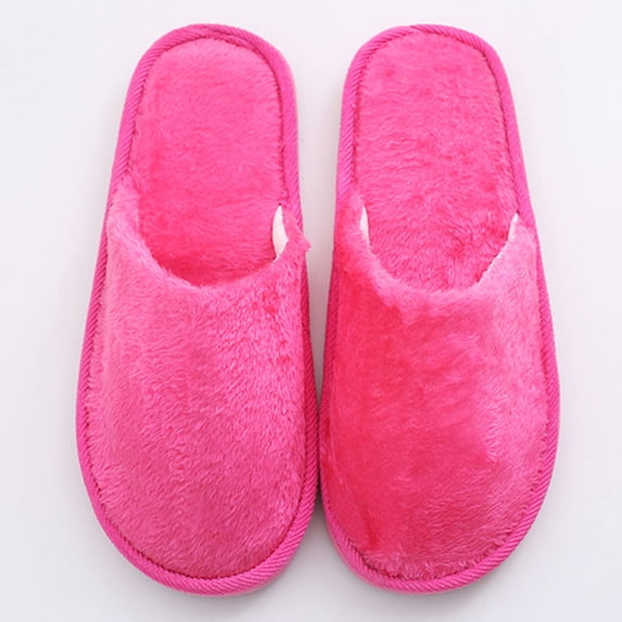 Slippers for Women,Slippers Winter Linen Slippers Breathable Guest Slippers Indoor Slippers Non For Women Men At Home Hotel,Womens Slippers,Hot Pink,6.5
