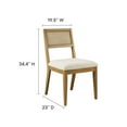thumbnail image 4 of Side Dining Chair, Set of 2, Ivory White, Fabric, Wood, Bar Pub Cafe Bistro Dining Kitchen Hospitality Restaurant, Modern Contemporary, HB37054, 4 of 10