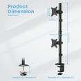 thumbnail image 6 of PUTORSEN Dual Monitor Stand- Vertical Stack Monitor Desk Mount for Two Screens Up to 35 Inch Height Adjustable Screen Supports with Swivel, 6 of 7