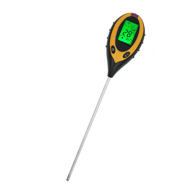 Medidor de humedad del suelo 4 en 1, temperatura de la planta de inspección/humedad del suelo/medidor de PH/intensidad de la luz solar/humedad ambiental medidor de prueba del suelo para jard