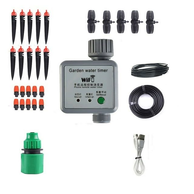 WIFI Watering Timer Automatic Drip Irrigation Garden Water Controller Valve Smart Home Gardening Waterer Irrigation Timer ,Easy to Operate