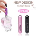 thumbnail image 5 of Travel Mini Perfume Refillable Atomizer, Portable Perfume Spray Bottle Container, Travel Perfume Scent Pump Case Fragrance Empty Spray Bottle for Traveling and Outgoing (2 Pack, 5ml), 5 of 5