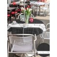 thumbnail image 5 of Outdoor Tablecloth with Umbrella Hole for Patio/Picnic/Party/Camping, Black Plaid Waterproof Table Cloth Round Cover Washable, Vintage Live Love Laugh Star Love Heart (Dia 60"), 5 of 8