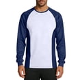 thumbnail image 2 of QSXADF Long Sleeve Workout Shirts for Men Athletic Tees Color Blocking Long Sleeve Crew Neck T Shirt For Basketball Training Running Fitness Men's Fall Winter Tops, 2 of 6