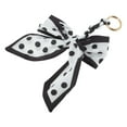 thumbnail image 5 of Unique Bargains 1 Pc Cute Bow Polka Bag Charm Decorative Keychain Black White, 5 of 5