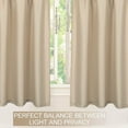 thumbnail image 6 of Short Curtain Valance, Waffle Weave Textured Valance Curtains, Waterproof Rod Pocket Half Valance Curtain for Kitchen Bathroom Cafe Living Room, 6 of 7