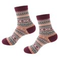 thumbnail image 3 of Segolike Crew Socks Thermal Jacquard Mid Socks for Red, 3 of 8