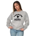 thumbnail image 5 of Chickens Make Me Happy Funny Country Sweatshirt for Men or Women Brisco Brands M, 5 of 6