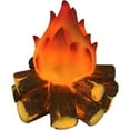thumbnail image 1 of Fogata falsa, troncos de chimenea de imitación 3D, llama de fuego falsa sin llama realista alimentada por batería para fiesta de acampada de Navidad de Halloween, 1 of 5