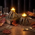 thumbnail image 4 of ShaoXinWan Halloween Skull Hand Lamp Decor, 3PCS Spooky Decorative Skeleton Hand Flameless Candle for Spooky Theme Party, Indoor Home Tabletop Decoration, 4 of 9