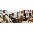 thumbnail image 5 of Women Summer Lace Trim Polka Dot Wide Leg Palazzo Pants High Waisted Cropped Baggy Trousers, 5 of 7