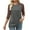 Gray Tops for women, variant on Women's Round Neck 3/4 Sleeve T-shirt Casual Color Blocked Raglan Top Comfortable Daily Wear Soft Fabric Easy Care Fashionable Design Blue L
