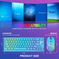 thumbnail image 3 of Wireless Gaming Keyboard and Mouse Combo,12 RGB Backlit Rechargeable 4000mAh Battery,Mechanical Feel Anti-ghosting Keyboard and RGB Wireless Gaming Mouse for PC,PS4,Laptops(Blue), 3 of 8