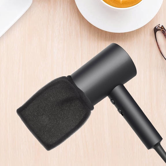 LOLIPPYY Black Hair Dryer Diffuser Sock Cover with Soft Sponge Material for Daily Use Protects Hair from Heat and Frizz