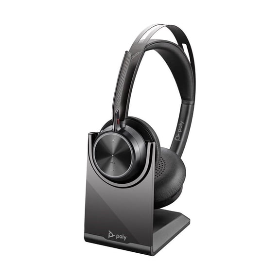 Poly Voyager Focus 2 Microsoft Teams Certified USBC-C Headset   USB-C/A Adapter - Microsoft Teams Certification - Google Assistant, Siri - Stereo - USB Type C - Wired/Wireless - Bluetooth