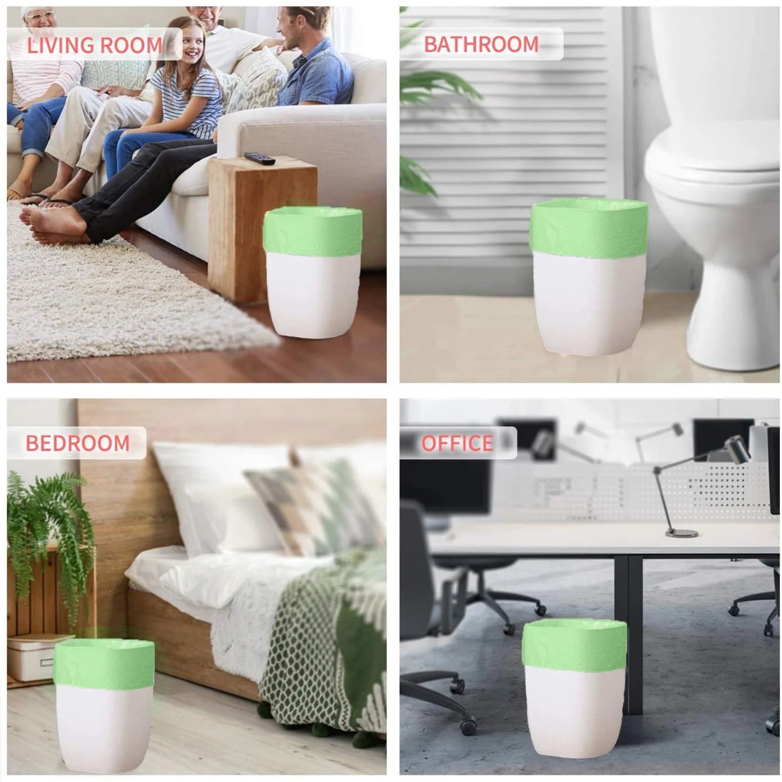YWIYIUD 200 Counts 8 Gallon 50x60Cm Biodegradable TrashBags Bathroom TrashBags Unscented Garbage Bags Strong LeakProof Compostable TrashLiners for Bedroom Kitchen HomeOffice