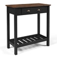thumbnail image 4 of Wood Hall Table Console 1 Drawer Harvest Black | Furniture Dash, 4 of 7