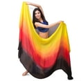 thumbnail image 7 of Rainbow Gradent Women Belly Dance Silk Veil Belly Dance Accessories 250 cm 270 cm, 7 of 7