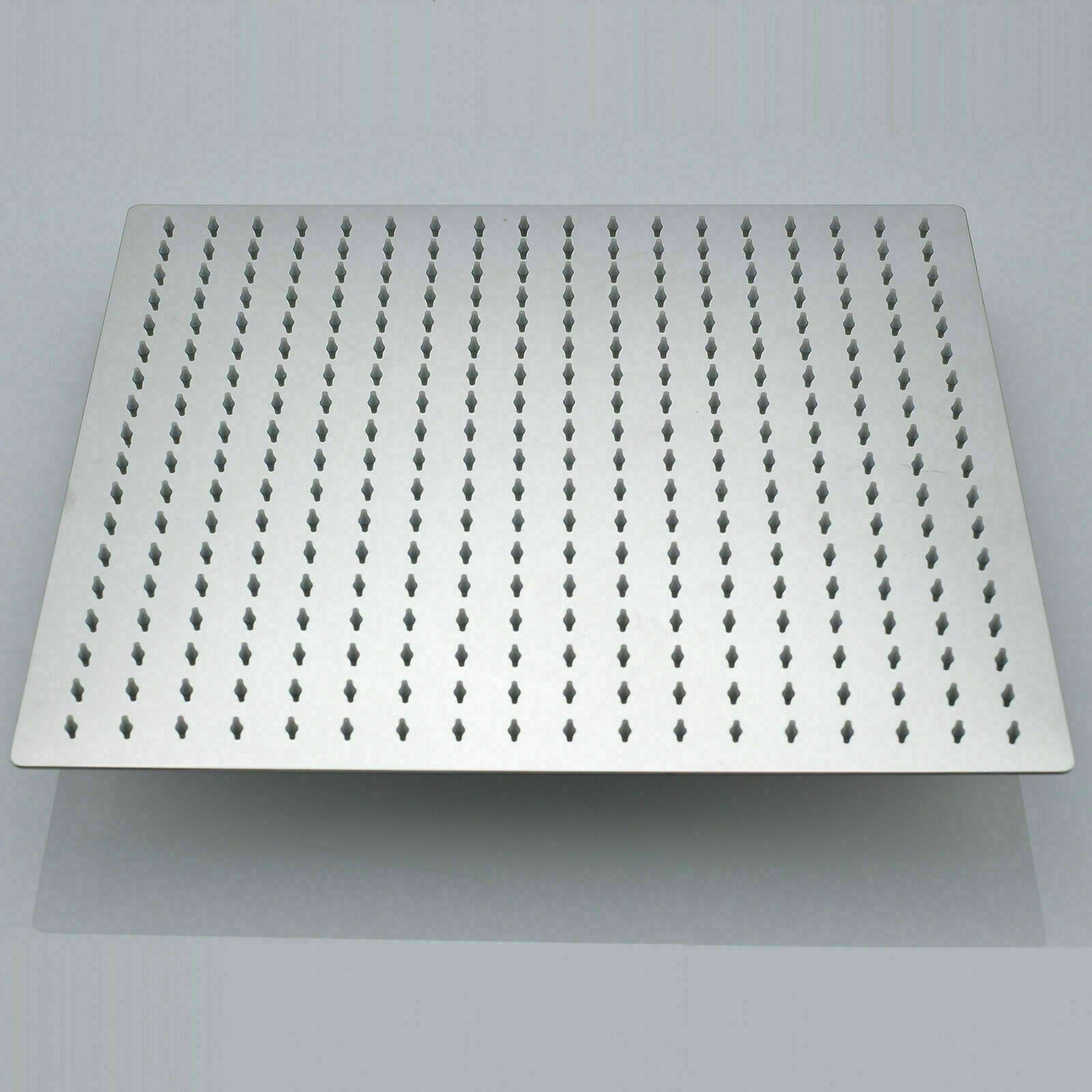 Zovajonia LED Shower Head Ceiling Mount Stainless Steel Over Head Rain Shower Sprayer Brushed Nickel