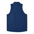 thumbnail image 6 of VBTAPA Men's Sleeveless Rush Guard Shirts Zipper Front Surfing Swimsuit Tops Stylish Color Block Mock Neck Tanks Navy S, 6 of 7