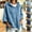 Blue, variant on Hoodies for Women Drawstring 3/4 Sleeve Denim Loose Hooded Sports Sweatshirt,Blue,XXL