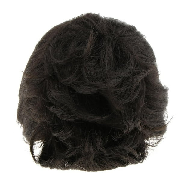 Brown top quiff wig