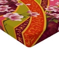 thumbnail image 2 of Ambesonne Flower Fitted Sheet, Sakura Blossom Japanese, Full Size, Pale Pink Orange, 2 of 3