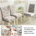 thumbnail image 2 of Fall Chair Covers Set of 4,Thanksgiving Dining Stretch Removable Protector,Autumn White Pumpkin Maple Leaves Chair Back Covers Farmhouse Decor,Colorful Seat Slipcovers for Dining Room and Party, 2 of 6
