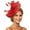 Red, variant on Wedding Party Fascinator Headpiece Hat for Ladies Day Events Fall Things for Women